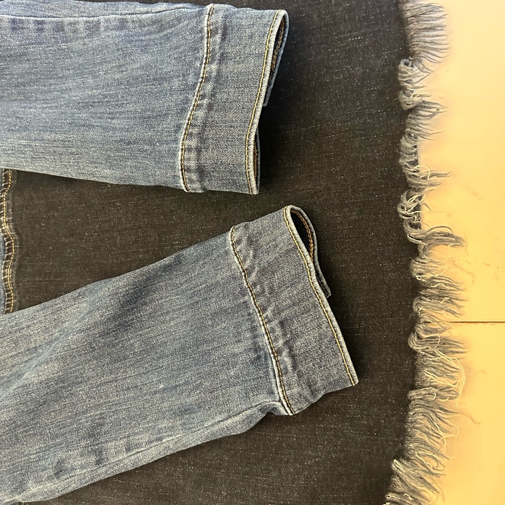 Denim Patchwork Jacket With Zipper - image 5